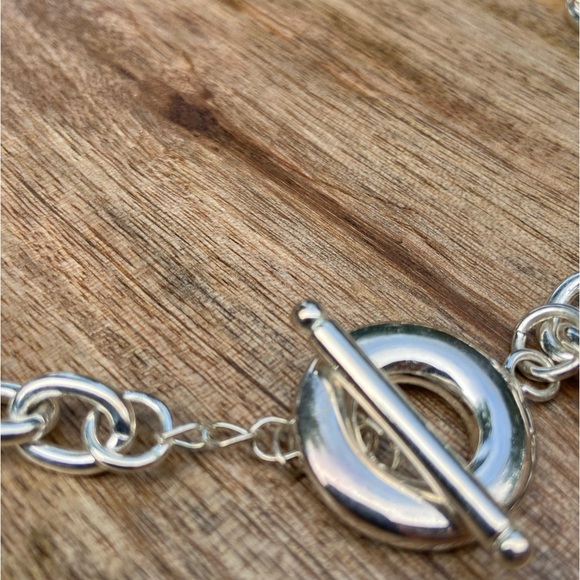 Choker heart necklace, New 925 silver plated necklace choker hart pendant 18” - Picture 3 of 7